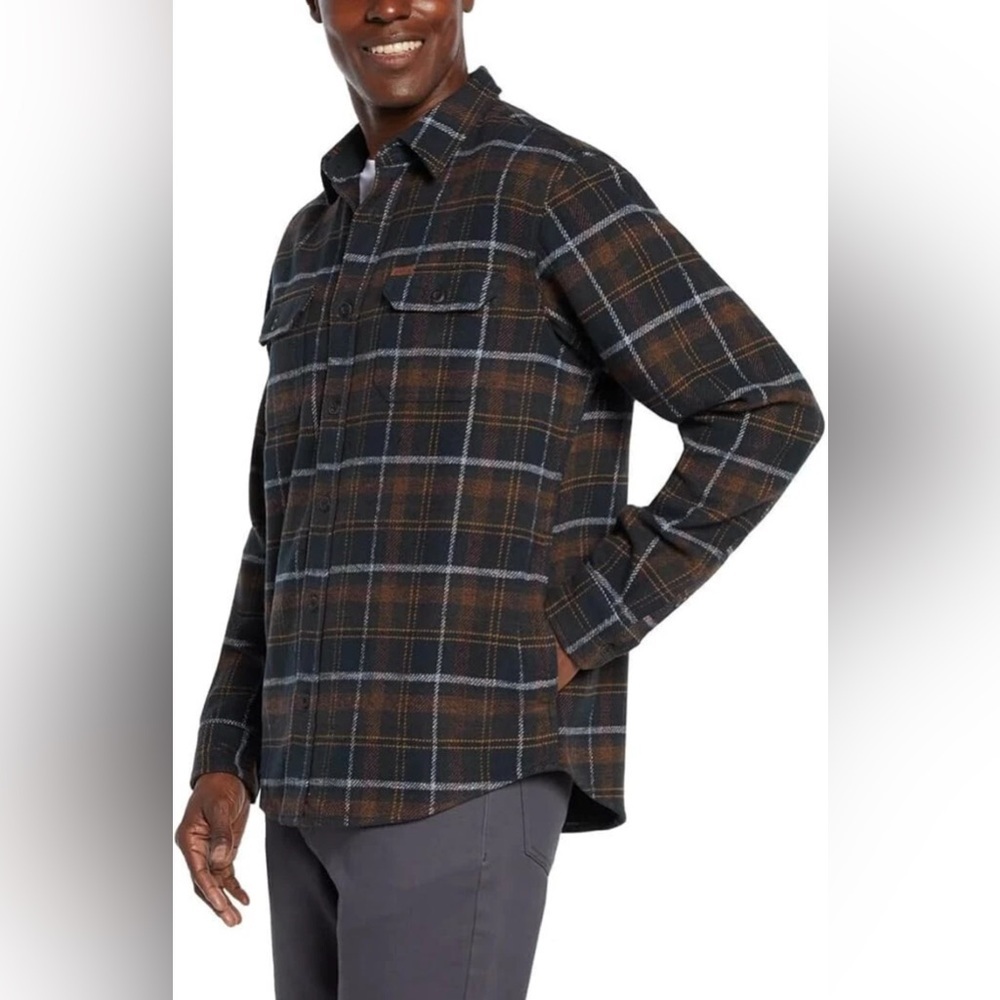 Orvis Men's Heavy Flannel Shirt Size Small Plaid Jacket Shacket Outdoors Button